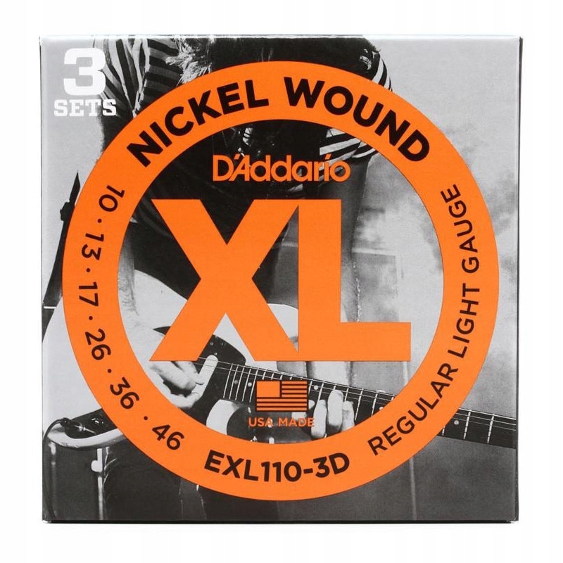 D'Addario EXL-110-3D 3-pak struny do gitary