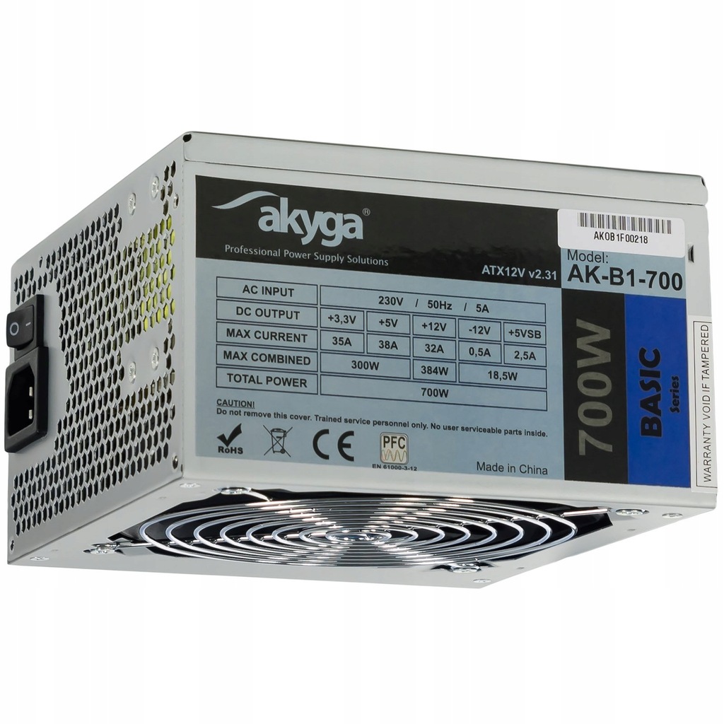 Купить Блок питания Akyga AK-B1-700 ATX 700 Вт P8 PCI-E FAN12 см: отзывы, фото, характеристики в интерне-магазине Aredi.ru