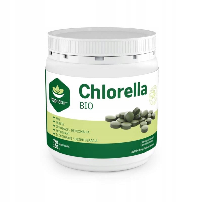 Chlorella BIO w tabletkach 750szt. Topnatur 11534839556 oficjalne