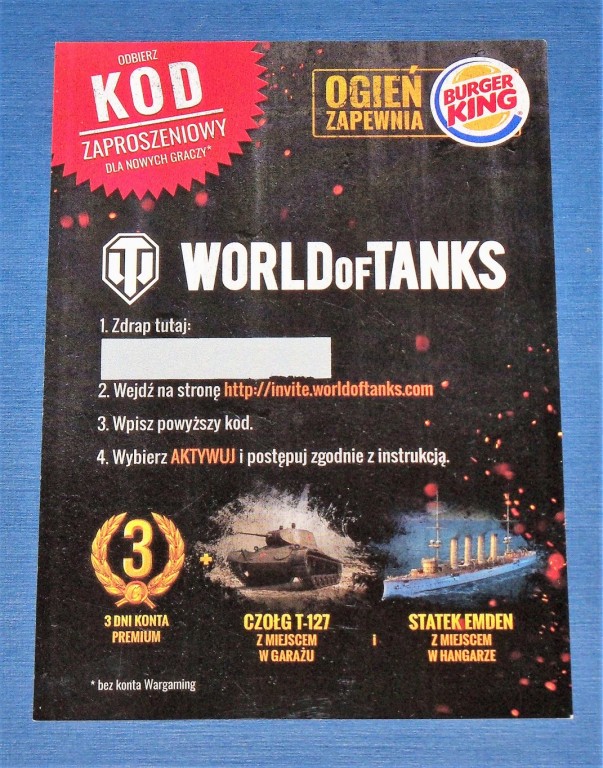 Kod zaproszeniowy do World of Tanks