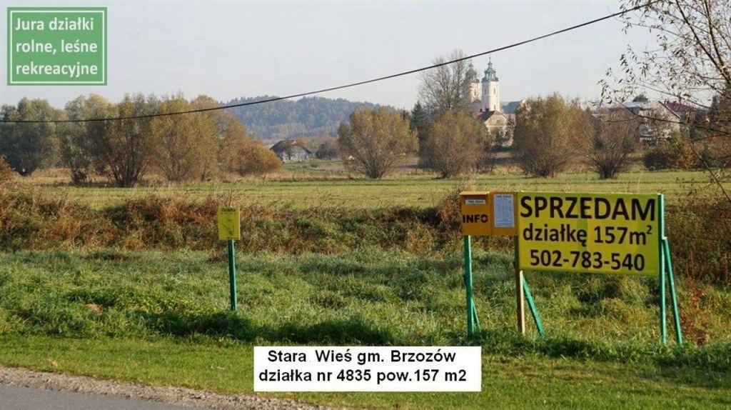 Działka, Stara Wieś, Brzozów (gm.), 157 m²