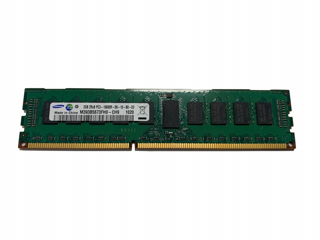 Pamięć SAMSUNG 2GB 2RX8 PC3 10600R 09 11 B1 D3 R12