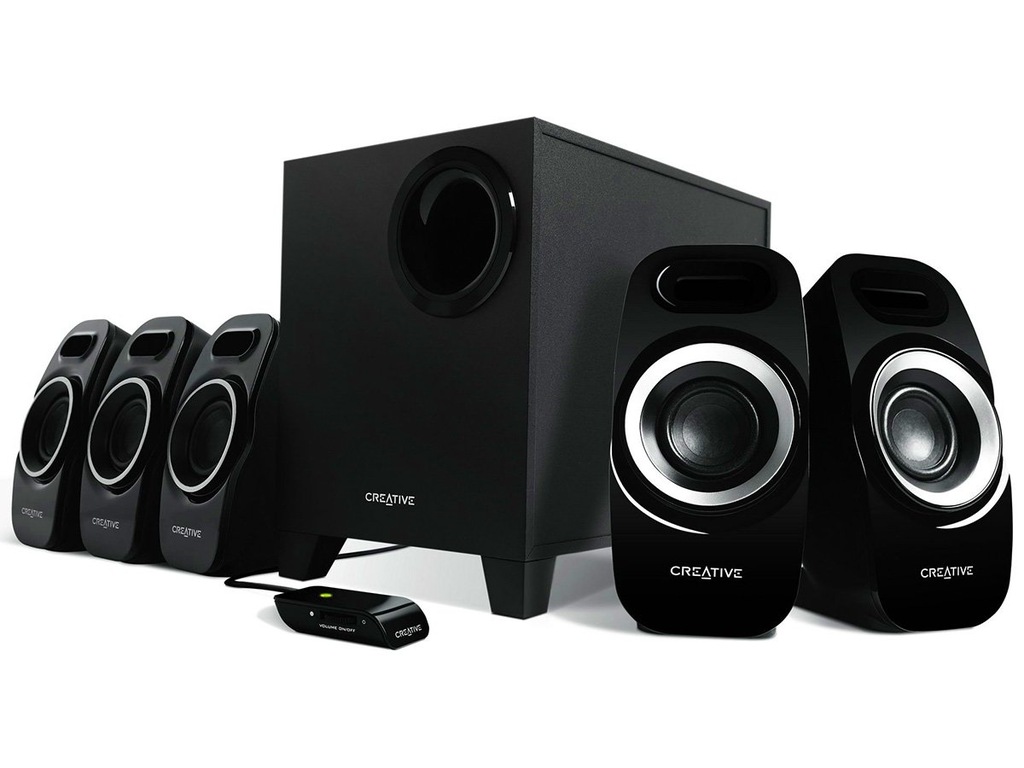 GŁOŚNIKI 5.1 CREATIVE INSPIRE T6300 57W RMS BASS !
