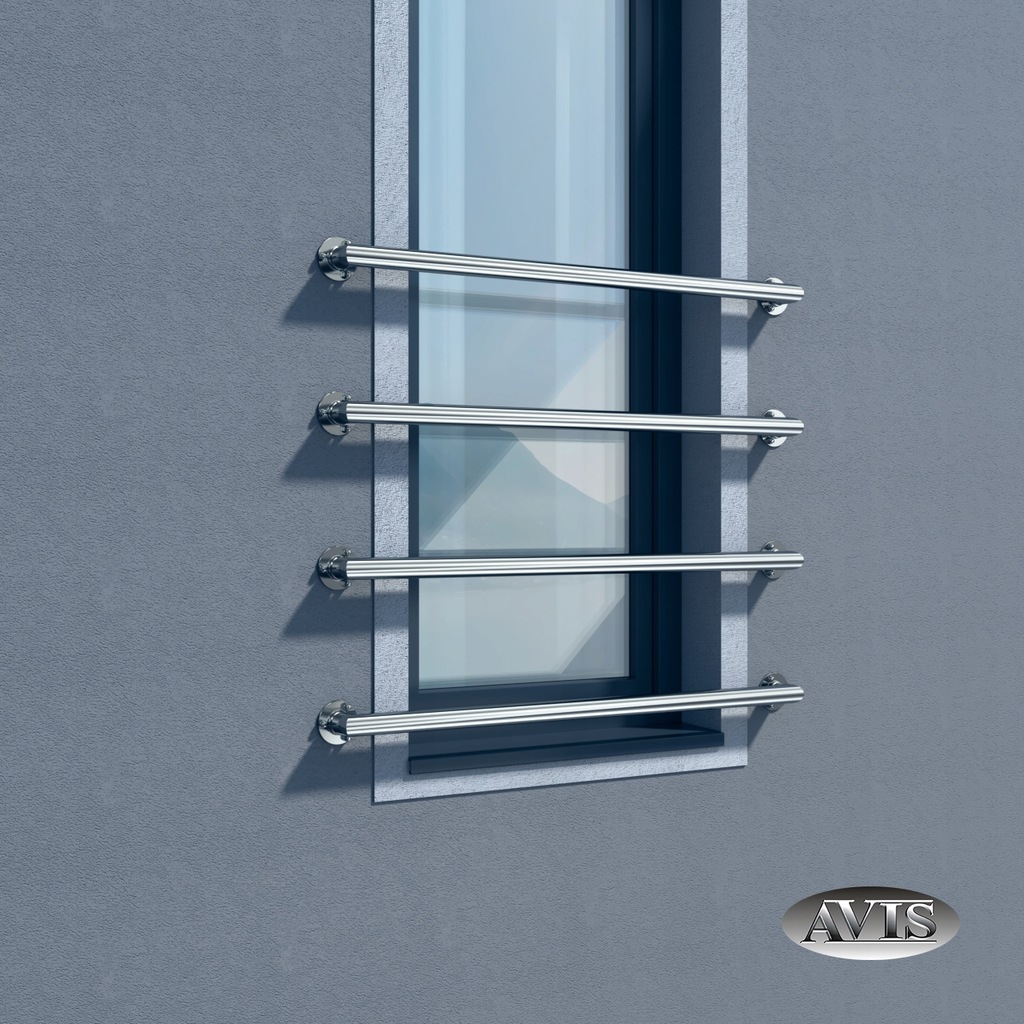 Balkon francuski, SOLOII światło okna 90 cm, stal nierdzewna