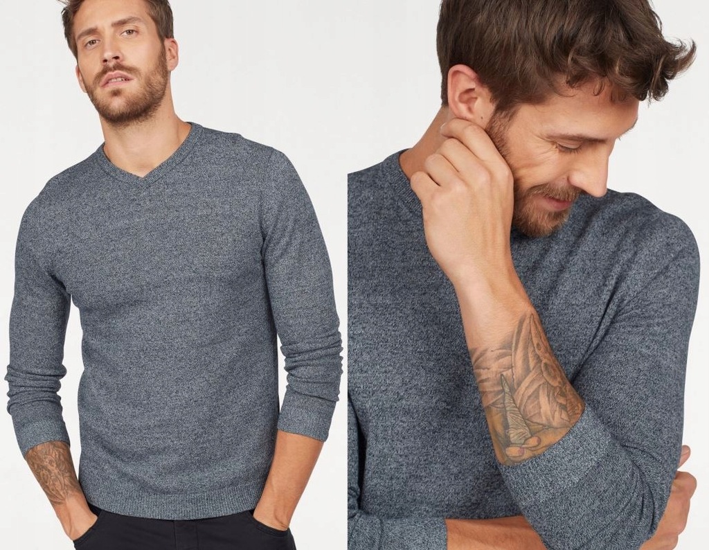 JACK&JONES SZARY MĘSKI SWETER L