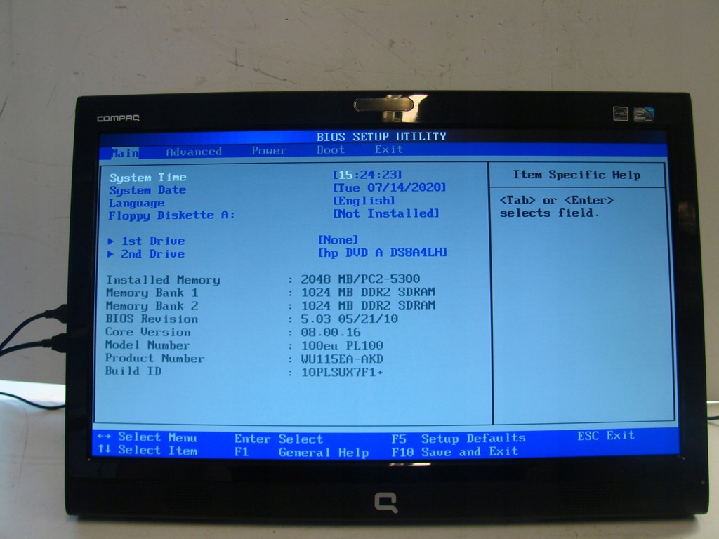 All in One PC HP Compaq 100eu 21"
