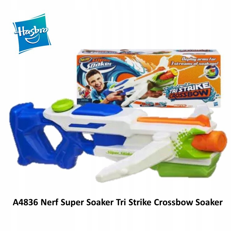 HASBRO NERF SUPER SOAKER Tri Strike Crossbow A4836