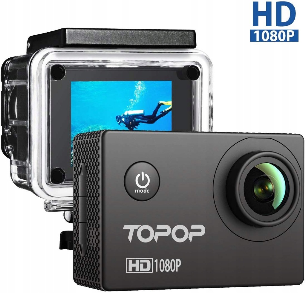 Topop Action Camera 12MP Full HD 1080P