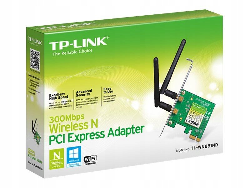 TPLINK TL-WN881ND TP-Link TL-WN881ND karta sieciowa PCIe Wireless
