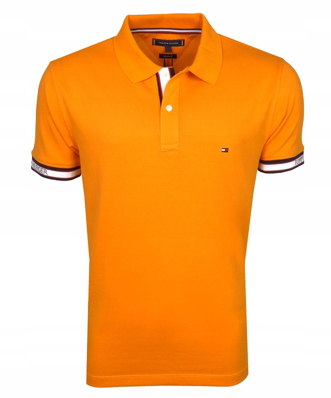 TOMMY HILFIGER polo męskie, pomarańczowe, S