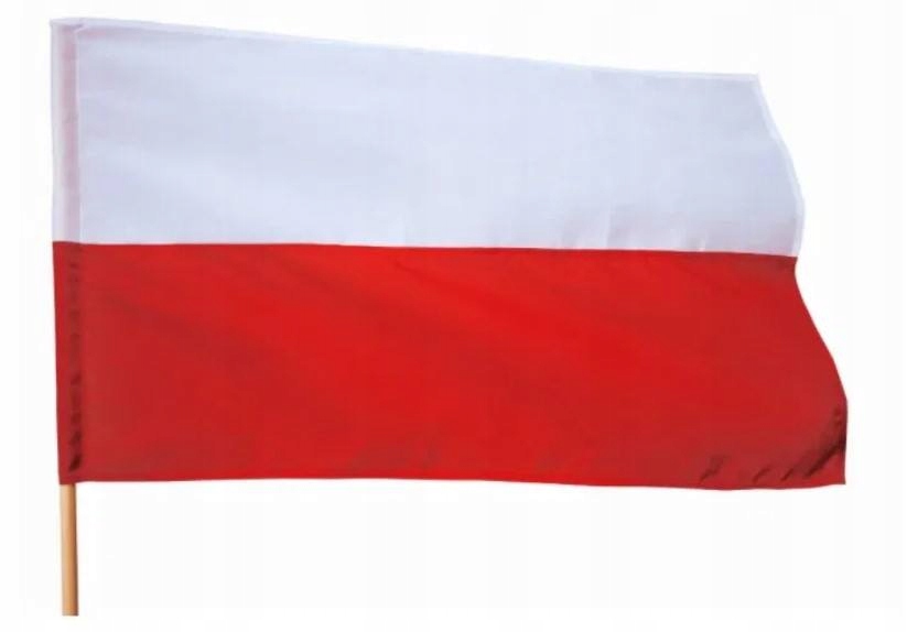 Flaga Polska Woven GAJA 100 x 160 cm uchwyt i kij