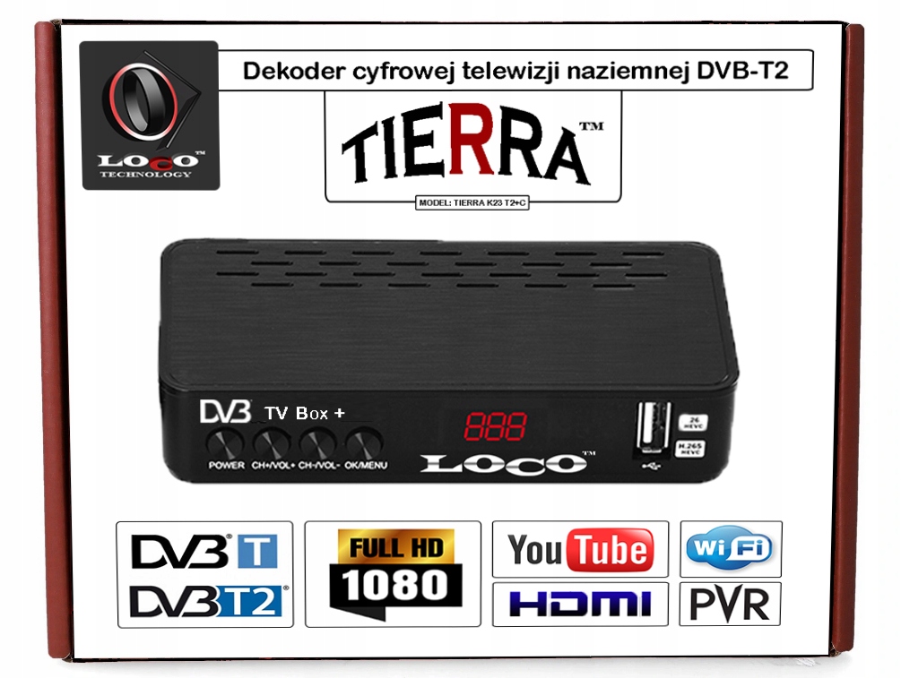 Купить ЭФИРНЫЙ ТВ-ТЮНЕР DVB-T2 LOCO HEVC ДЕКОДЕР: отзывы, фото, характеристики в интерне-магазине Aredi.ru