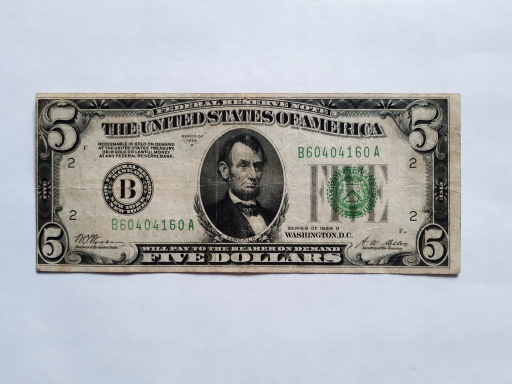 5 $ 1928 B USA