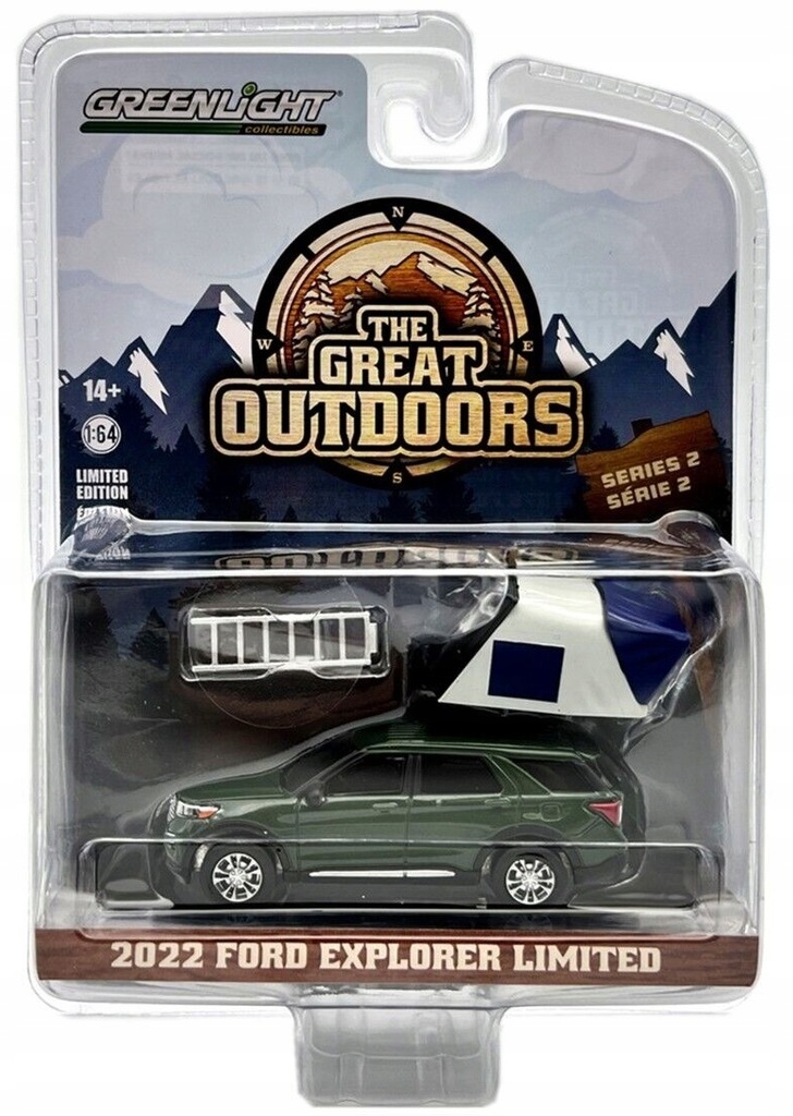 GREENLIGHT'22 FORD EXPLORER Limited with Tent 1:64 - Main Image