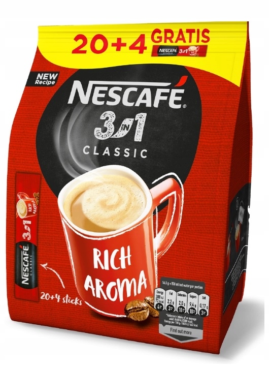 Kawa Nescafe 3w1 CLASSIC w saszetkach 24 X 16,5G