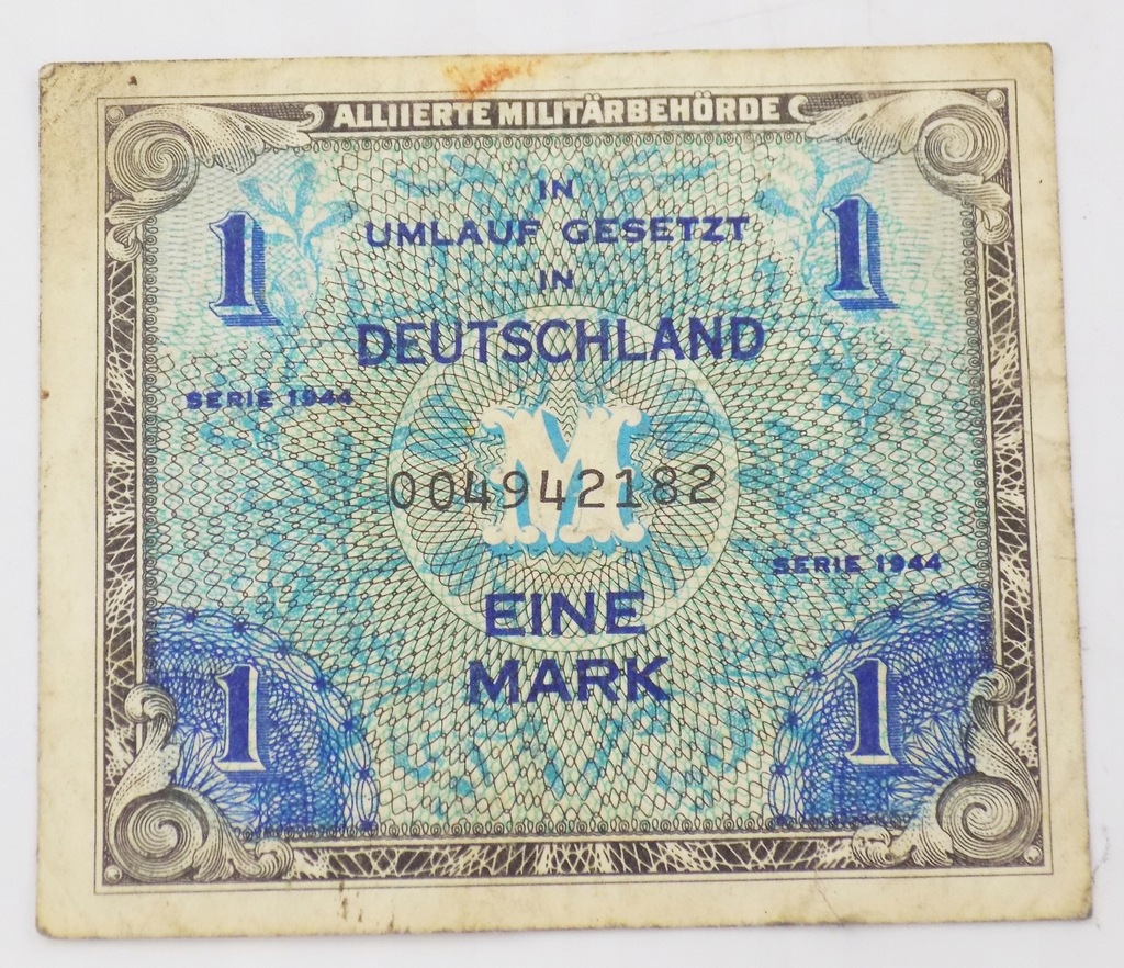banknot eine MARK 1944 r 1 marka