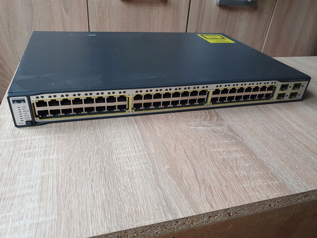 CISCO Catalyst SWITCH 3750 router CCNA kabel lab 12094081982