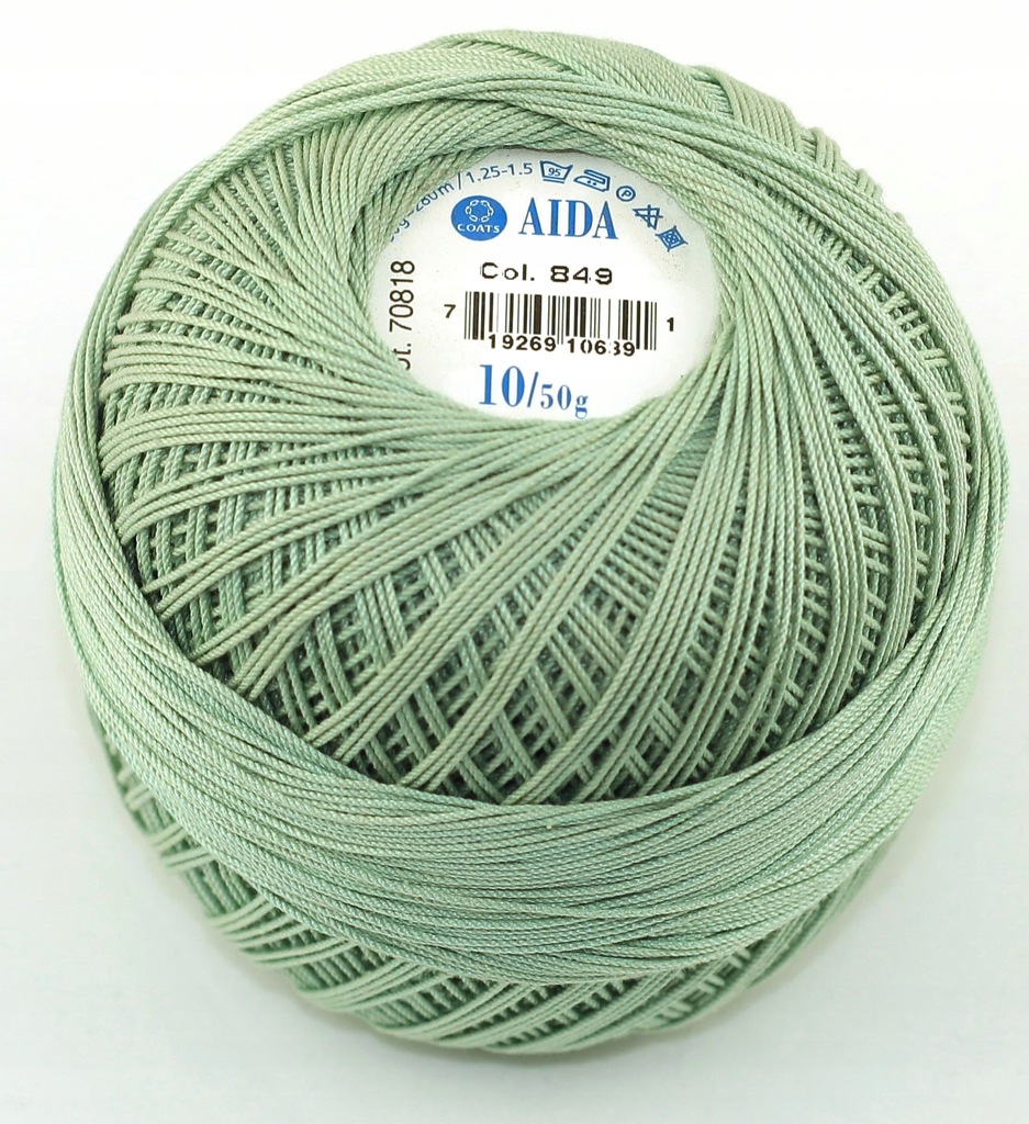 Kordonek ANCHOR AIDA 10 50g/265m c.849 zielony