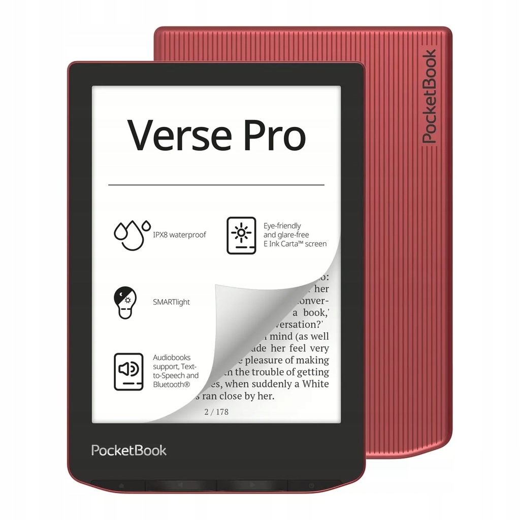 Czytnik e-Booków Pocketbook 634 Verse Pro passion czerwony