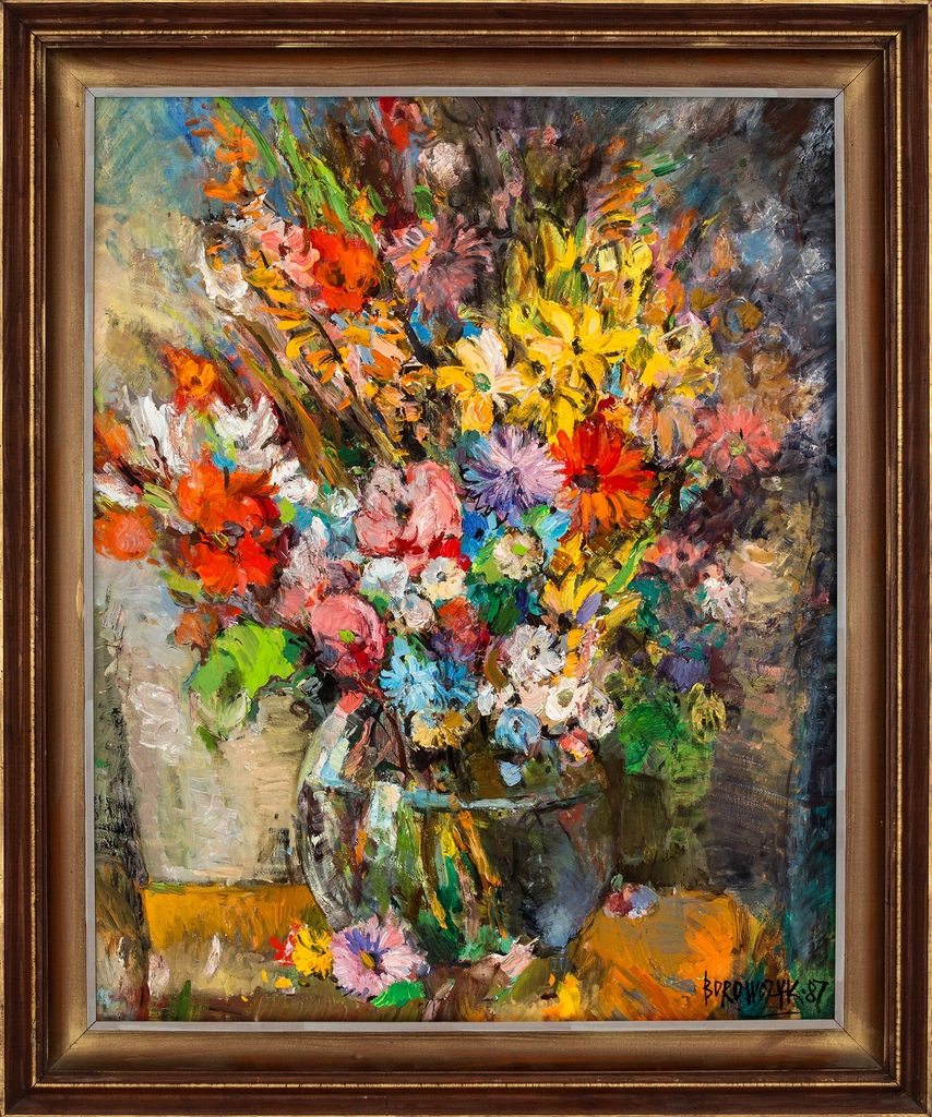 ◇真作 Wlodzimierz Borowczyk 油彩画 Wlodzimierz Borowczyk Polish Beautiful Art Original Oil on