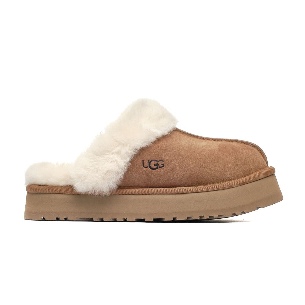 Buty UGG Disquette, wysokie damskie kapcie brązowe 1122550-CHE 37