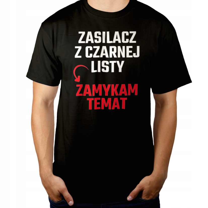 Zasilacz czarnej listy elektroda śmieszna Czarna