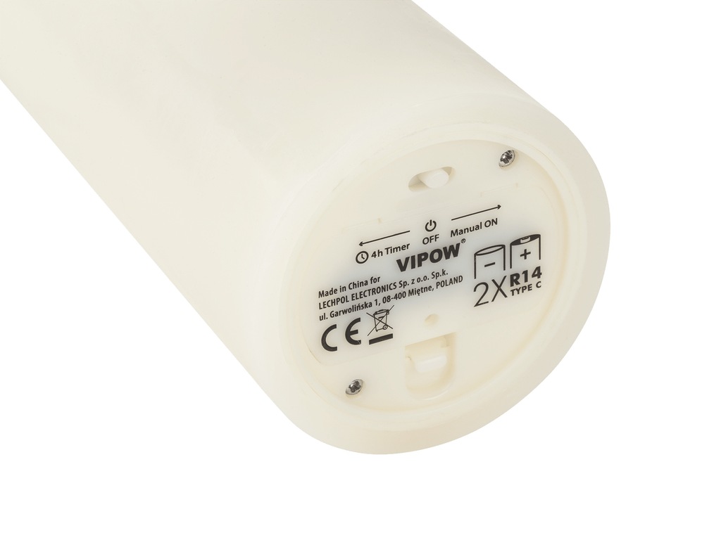 LED0200-1 Swieca woskowa LED srednia ivory