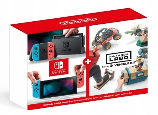 KONSOLA NINTENDO SWITCH +JOY-CON +LABO VEHICLE KIT