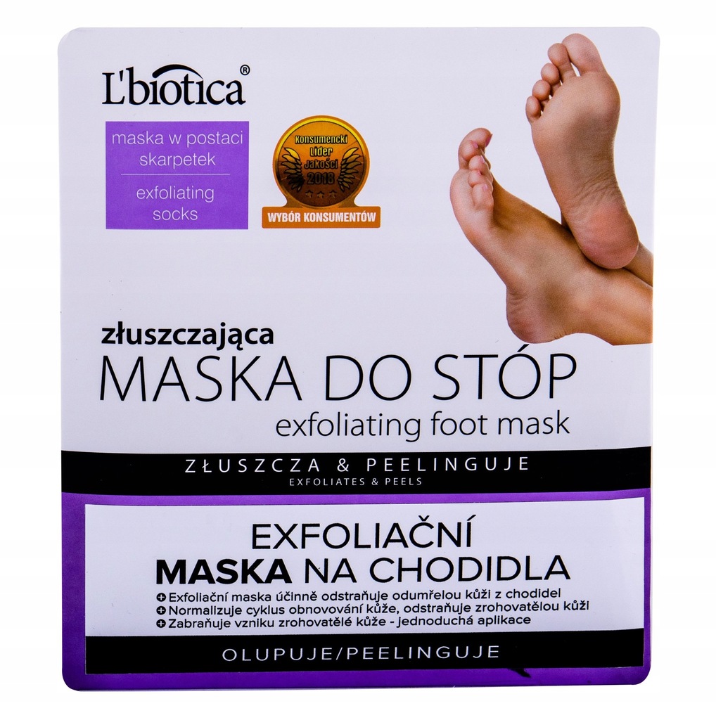 L´Biotica Krem do stóp Foot Mask Exfoliating 1 szt