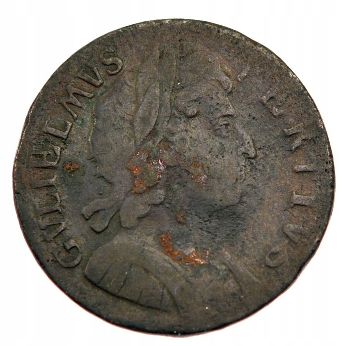ANGLIA, WILHELM III, 1/2 PENNY 1695-99 RZADKIE (38