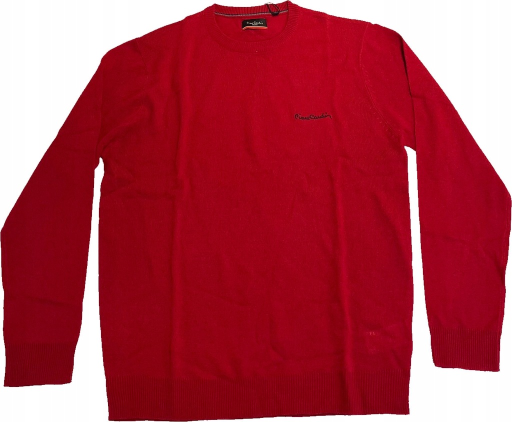 Sweter marki PIERRE CARDIN czerwony wyprzedaz okazja cenowa XL T11
