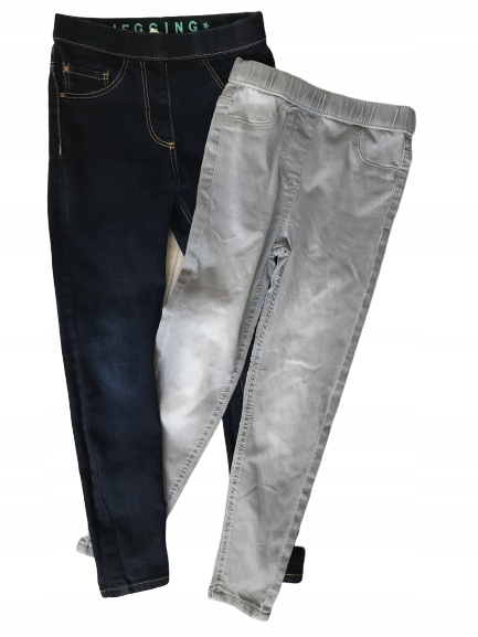 2PAK spodnie jeans 116-122 RURKI