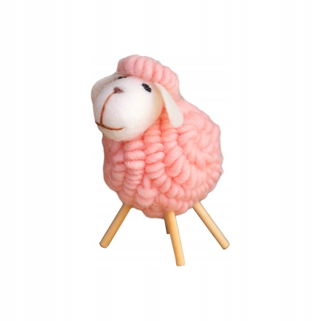 Felt Sheep Ornament Photo Props Felt Animal Craft Miniature Tabletop Pink