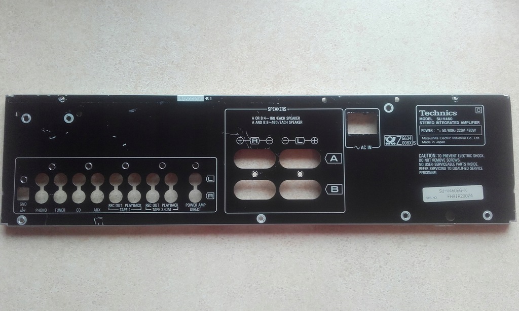 Technics SU-V460 Panel Tył Tylni