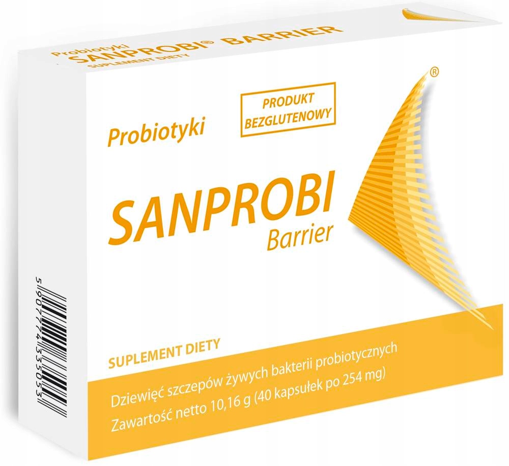 Sanprobi Barrier Probiotyk Bezglutenowy 40 kapsułek Bakterie Lactobacillus