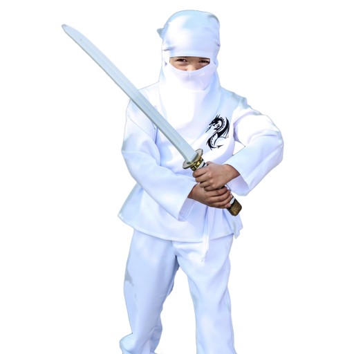 STRÓJ NINJA BIAŁY ROZMIAR 134
