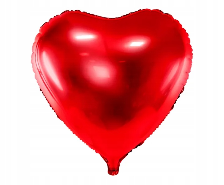 Balon foliowy Czerwone Serce, 45cm, 18" czerwony PartyDeco
