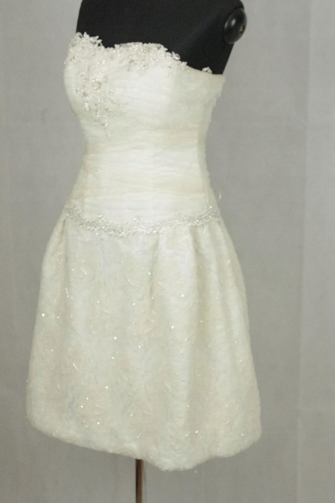 Nowa suknia ślubna 38 M ivory krótka