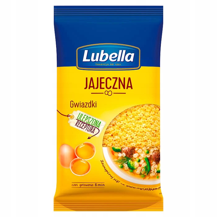 Lubella Jajeczna Makaron gwiazdki 250g