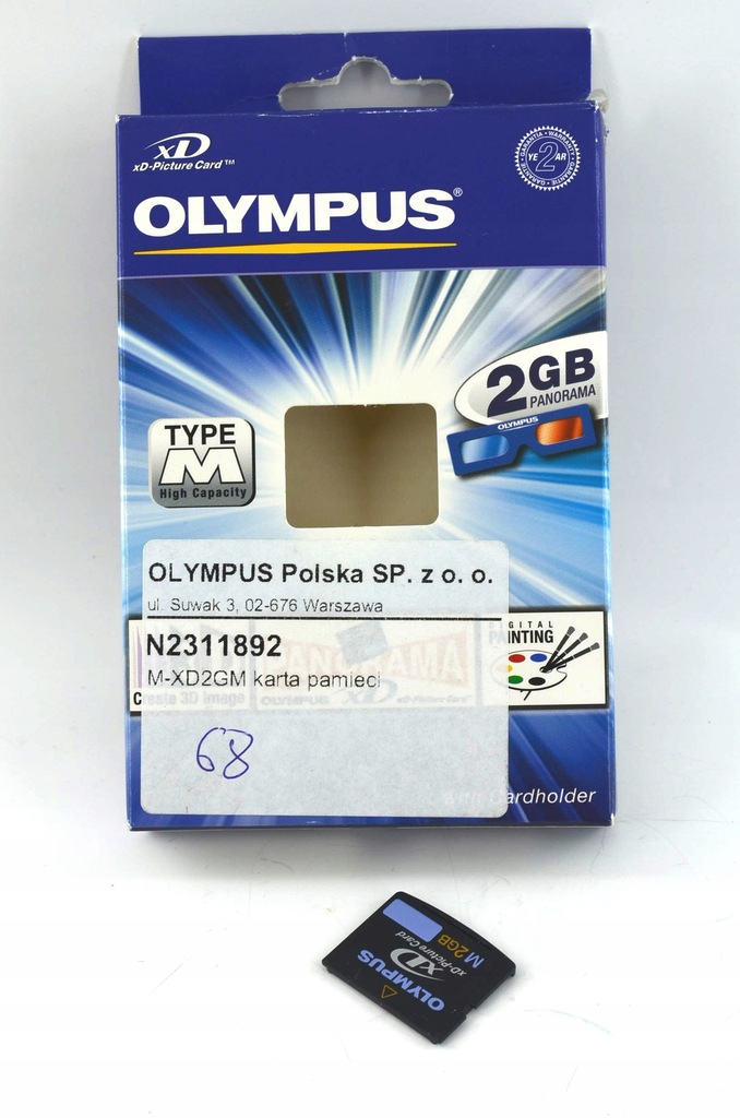 Karta pamięci xD-Picture Card 2GB M OLYMPUS XD opk