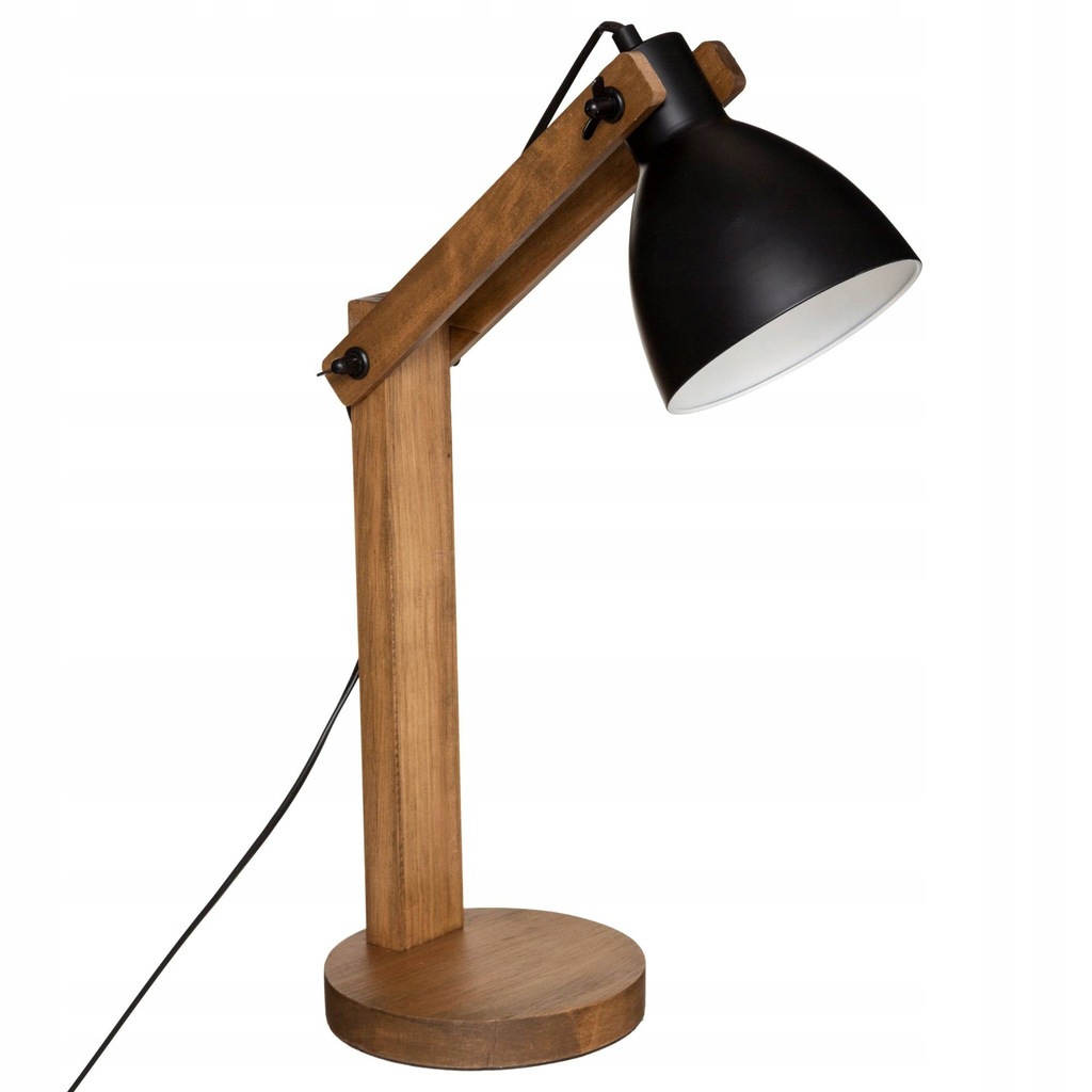 LAMPA STOJĄCA DREWNIANA LOFTOWA 33 x 17 x 56 cm