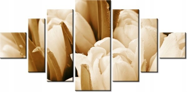 100cm 200cm obraz 7 elem Świeże tulipany ścienny d