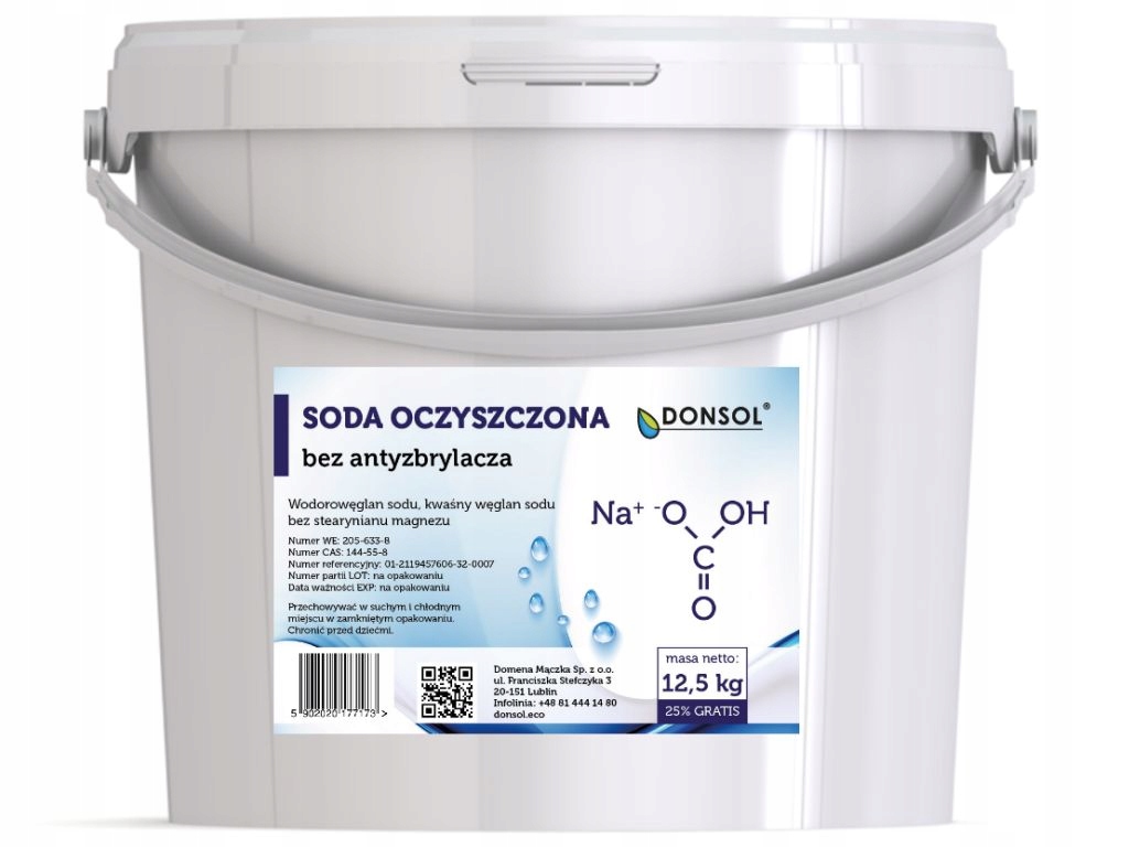 Soda Oczyszczona Na Przeczyszczenie Jelit Soda Oczyszczona Czysta CZDA 10+25% gratis 12,5 kg - 7526736661