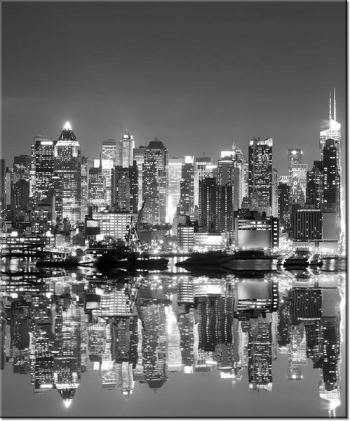 60cm 50cm Obraz ścienny Manhattan nocą druk płótno