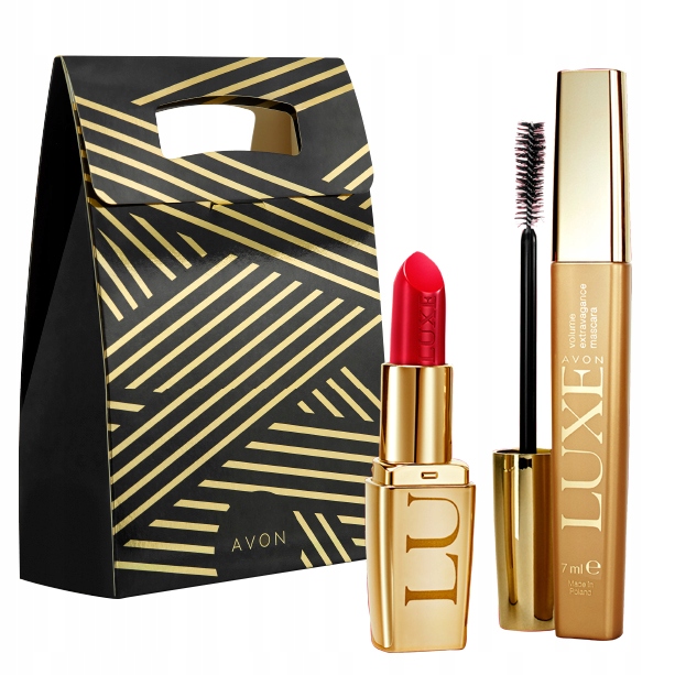 AVON Zestaw LUXE szminka Designer Red + tusz