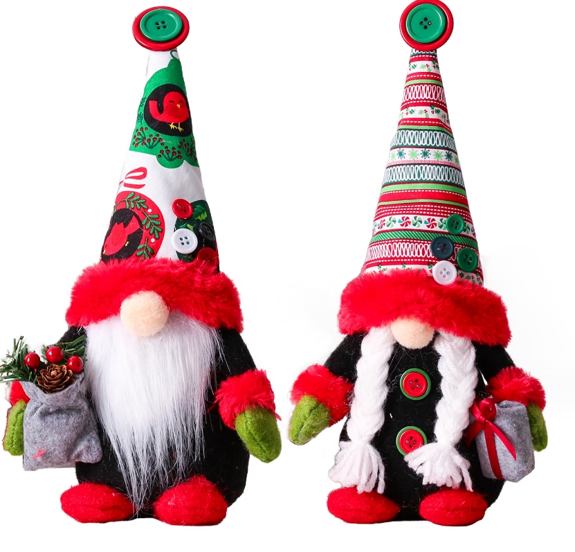 Skrzaty świąteczne krasnale para gnom skrzat duży ozdoba świąteczna prezent