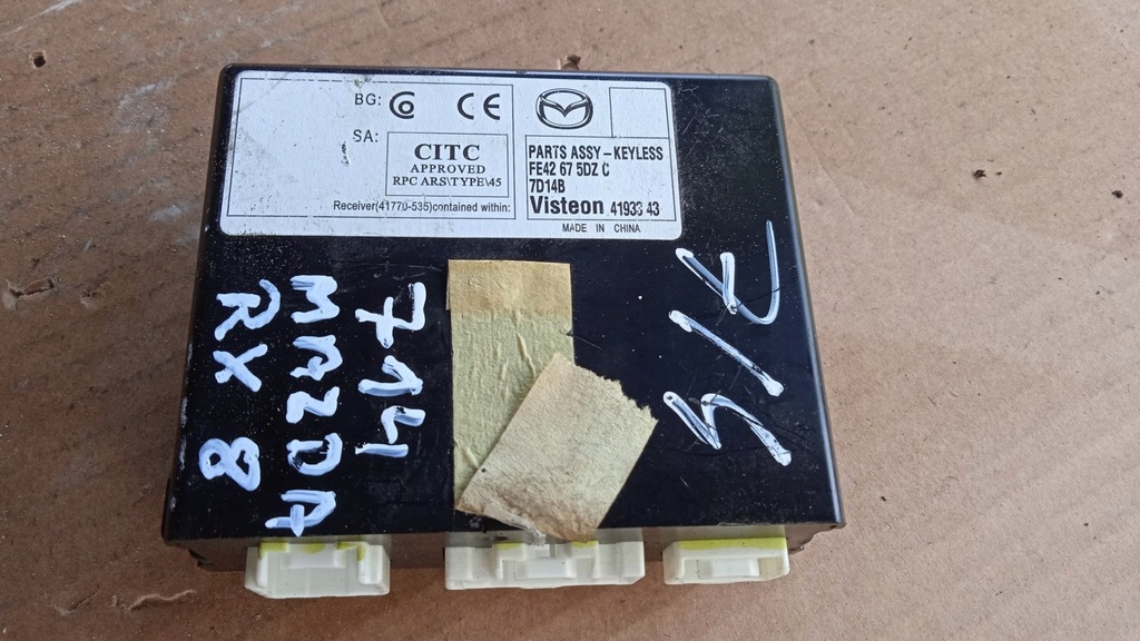 MAZDA RX8 I COUPE MODUŁ ASSY KEYLESS FE42675DZC