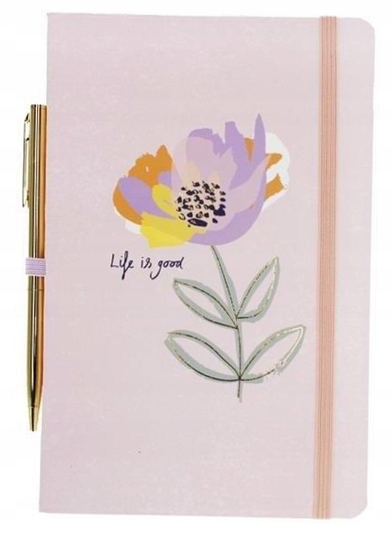 Notes A5 z długopisem Pink Flower
