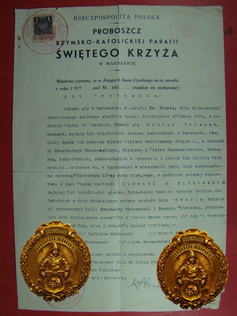 1907 Warszawa Akt H595