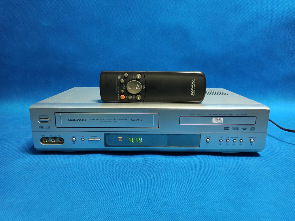 Combo DVD/VHS Daewoo SD-7400 / 6 głowic / Pilot